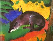Franz Marc Blue Black Fox oil painting on canvas